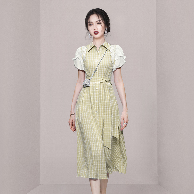 ชุดเดรสยาวสวยๆ สไตล์เกาหลี มีขนาด S M L XL สนใจทักแชท