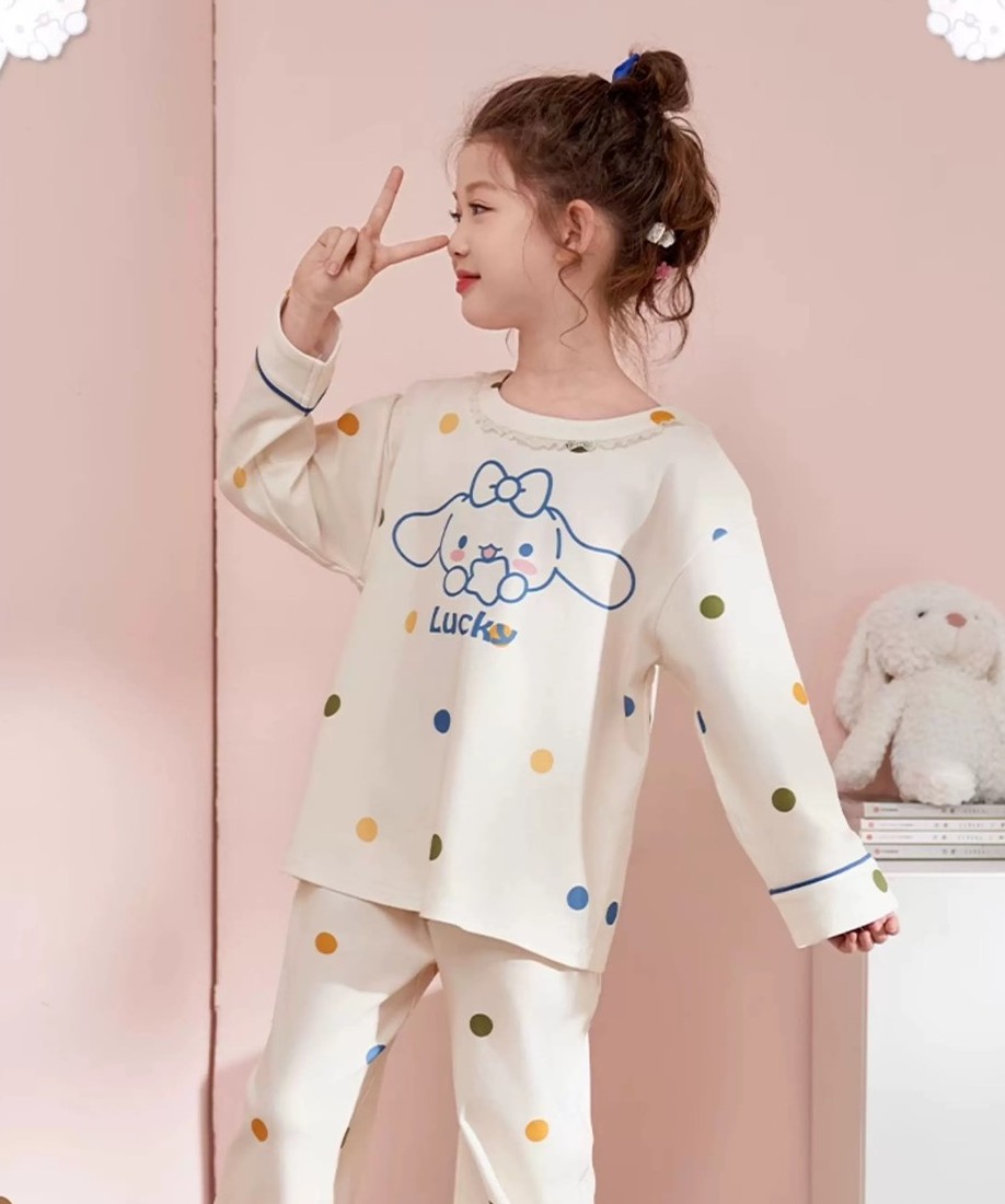 พร้อมส่ง Lucky Puppies 💞🌟ชุดนอนเด็กหญิง แขนยาวขายาว พรีเมี่ยม