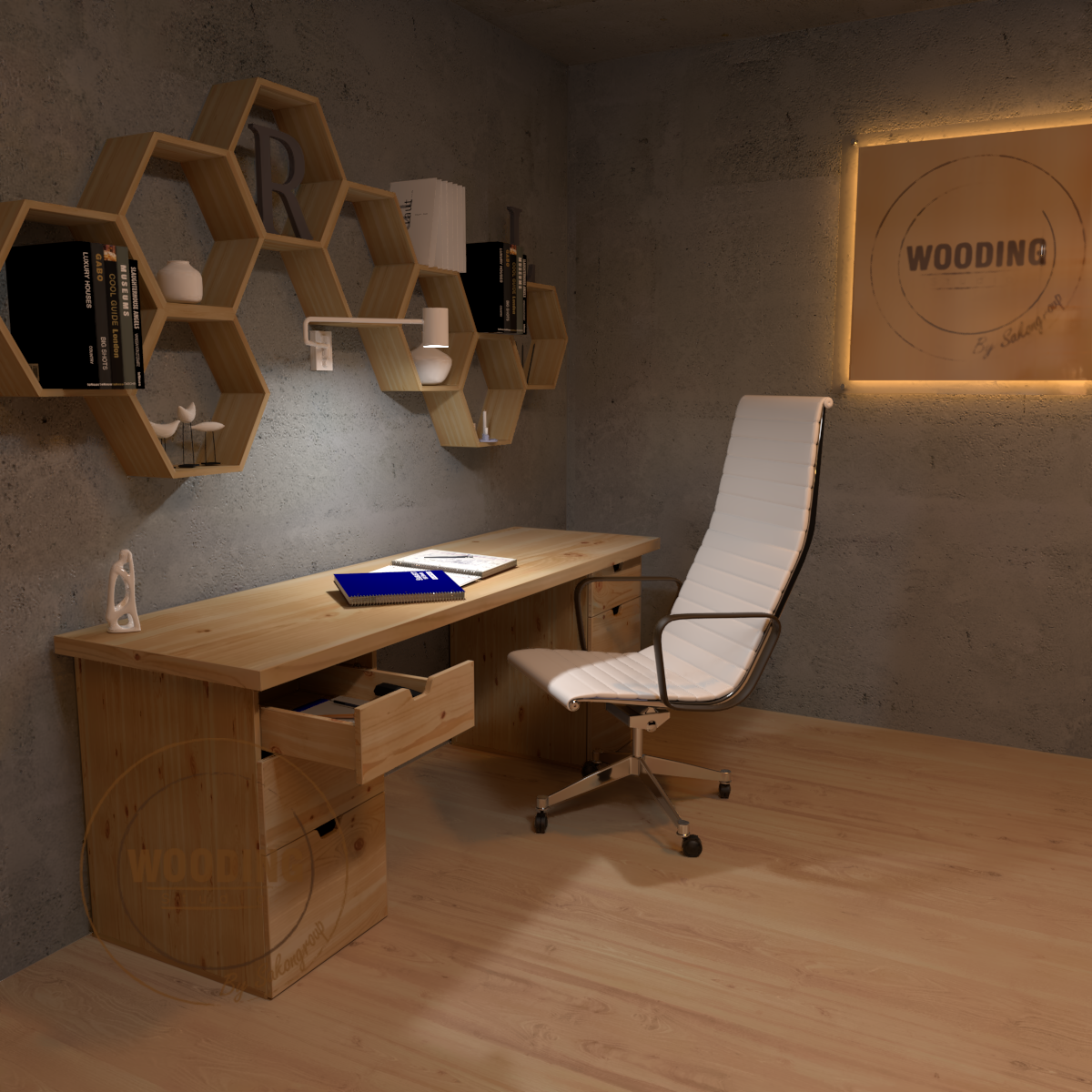 ตู้ลิ้นชักขาโต๊ะ