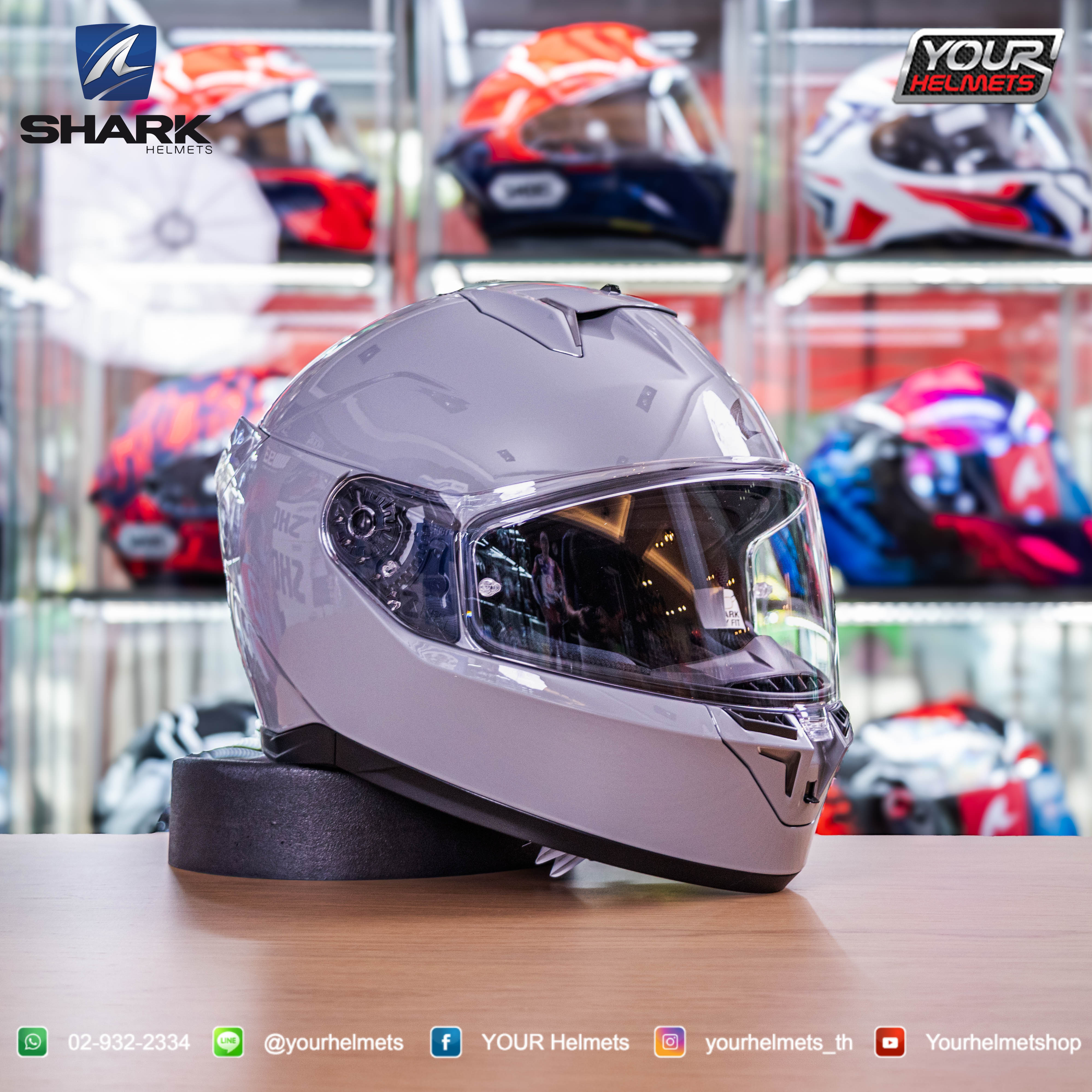 หมวกกันน็อค SHARK HELMETS รุ่น SKWAL I3 (Silver)
