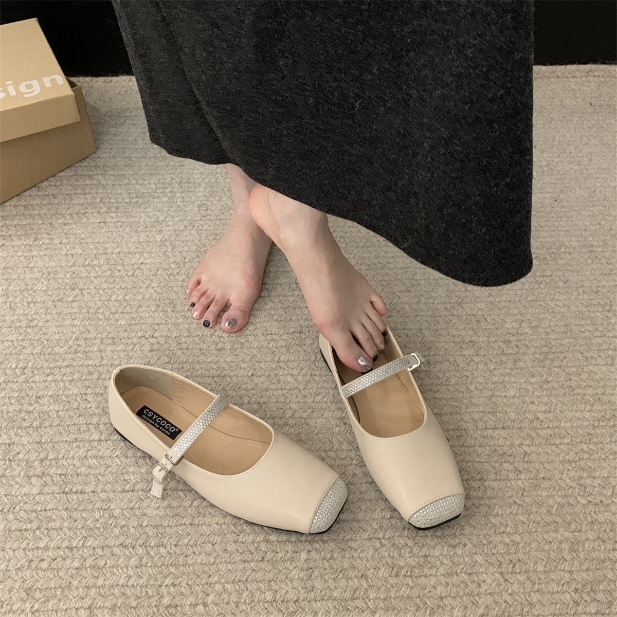 รองเท้าคัทชูผู้หญิงส้นเตี้ย ใส่สบาย มีขนาด35-43