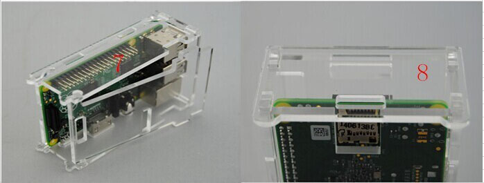 Raspberry Pi 3 Transparency Case Cover Shell Enclosure Box โปร่งใส ทำด้วยแผ่น Acrylic
