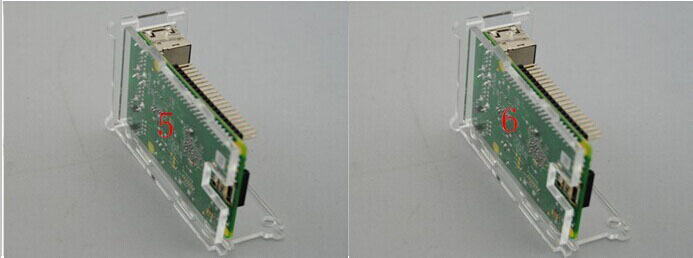 Raspberry Pi 3 Transparency Case Cover Shell Enclosure Box โปร่งใส ทำด้วยแผ่น Acrylic