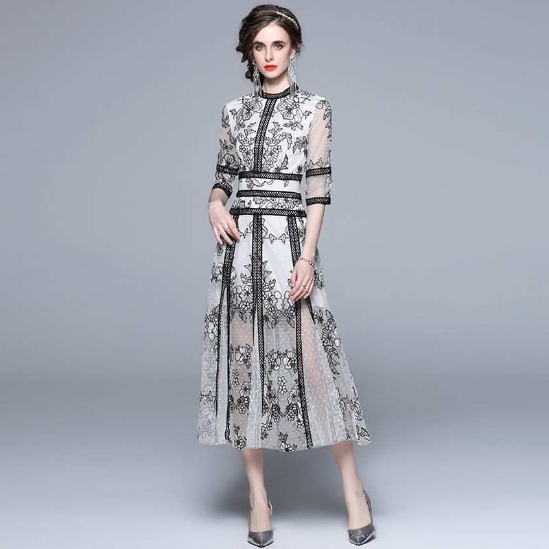 ชุดเดรสยาวสวยๆ ชุดเดรสยาวใส่สบาย ใส่ทำงาน มีขนาดS M L XL 2XL