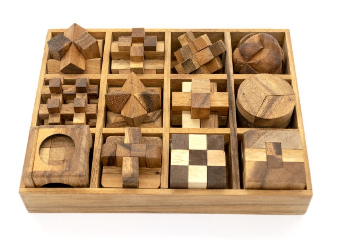 เกมส์เซต12 ของเล่นไม้ฝึกสมอง ของที่ระลึกพรีเมี่ยม ของสะสมคลาสสิค