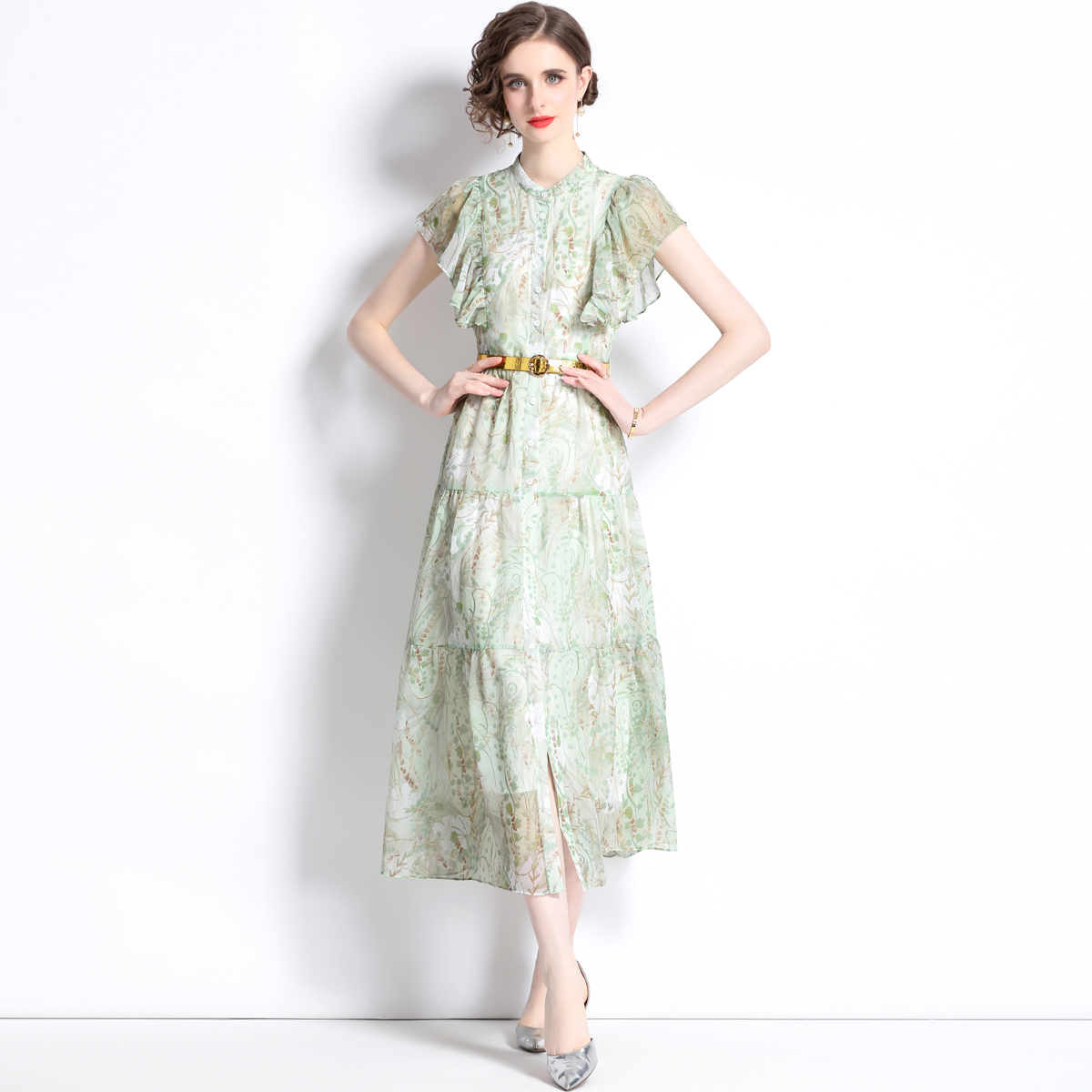 ชุดเดรสยาวสวยๆ ชุดเดรสยาวใส่สบาย ใส่ทำงาน มีขนาดS M L XL 2XL