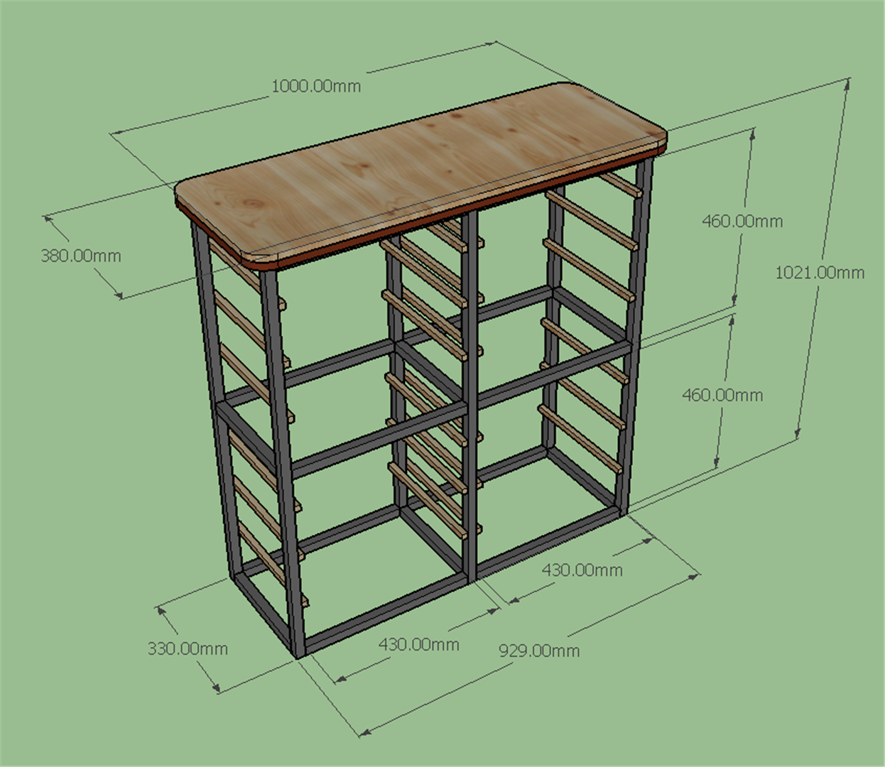 ชั้นเหล็กใส่ถาด Stack (411)