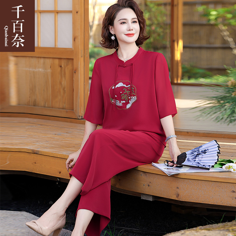 เสื้อผ้าผู้สูงอายุหญิง แฟชั่น เสื้อผ้าผู้หญิงวัย 60 มีขนาด XL-4XL