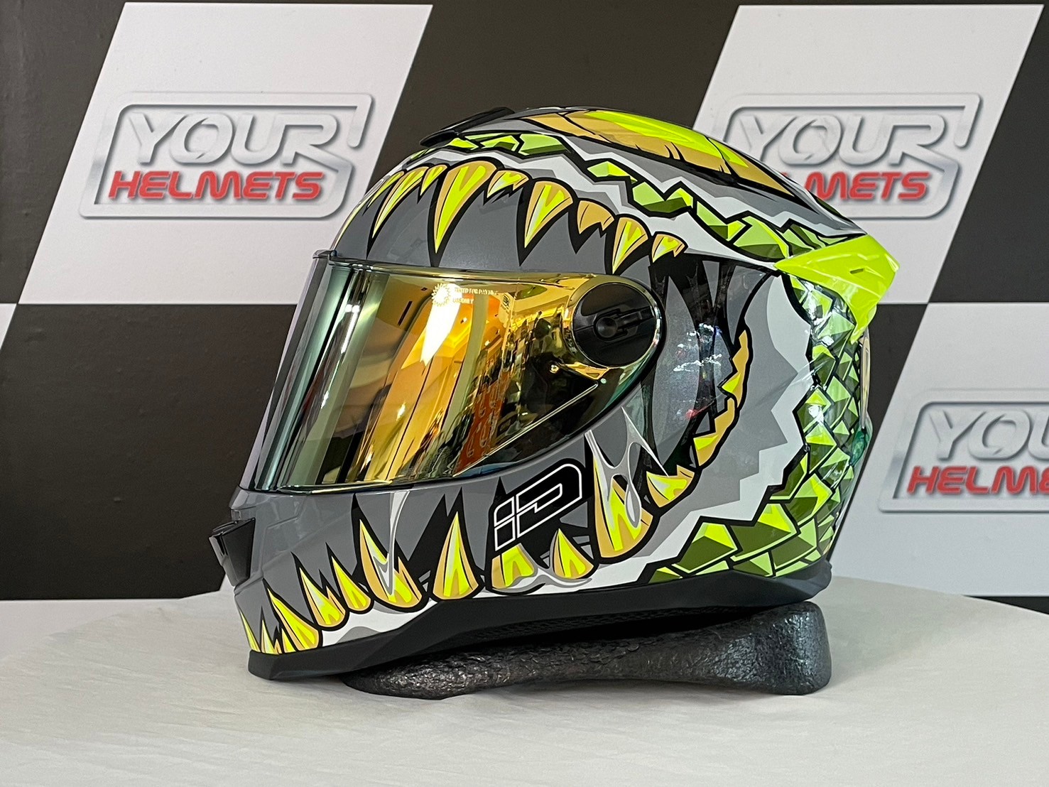 หมวกกันน็อค ID HELMETS รุ่น SPARTAN BT GLITTER GREY