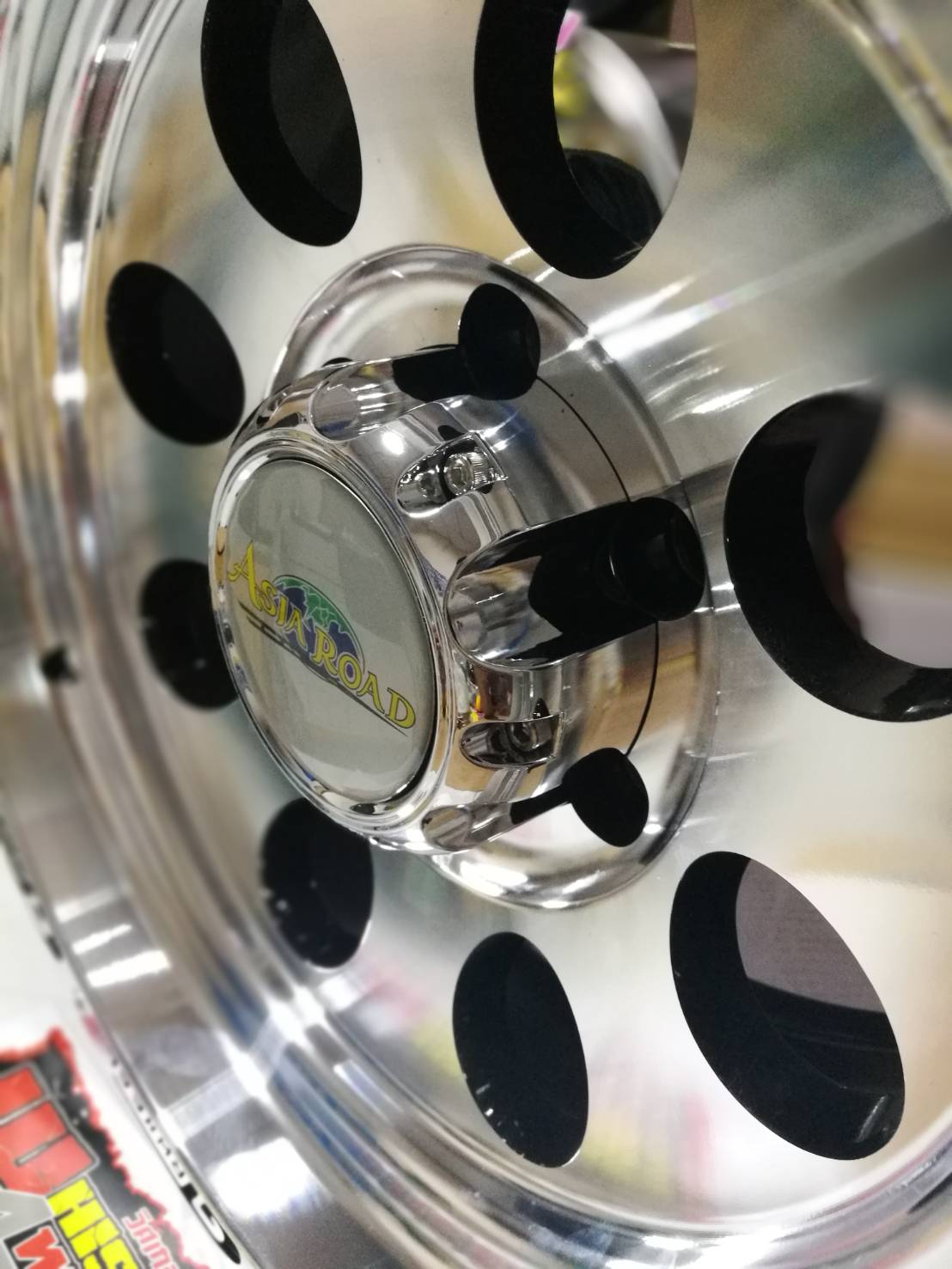 ล้อแม็กออฟโรด GT 16 x 8" Offset-20 6รู x PCD139.7 GTRWHEEL เงา พร้อมครอบดุม Asia Road