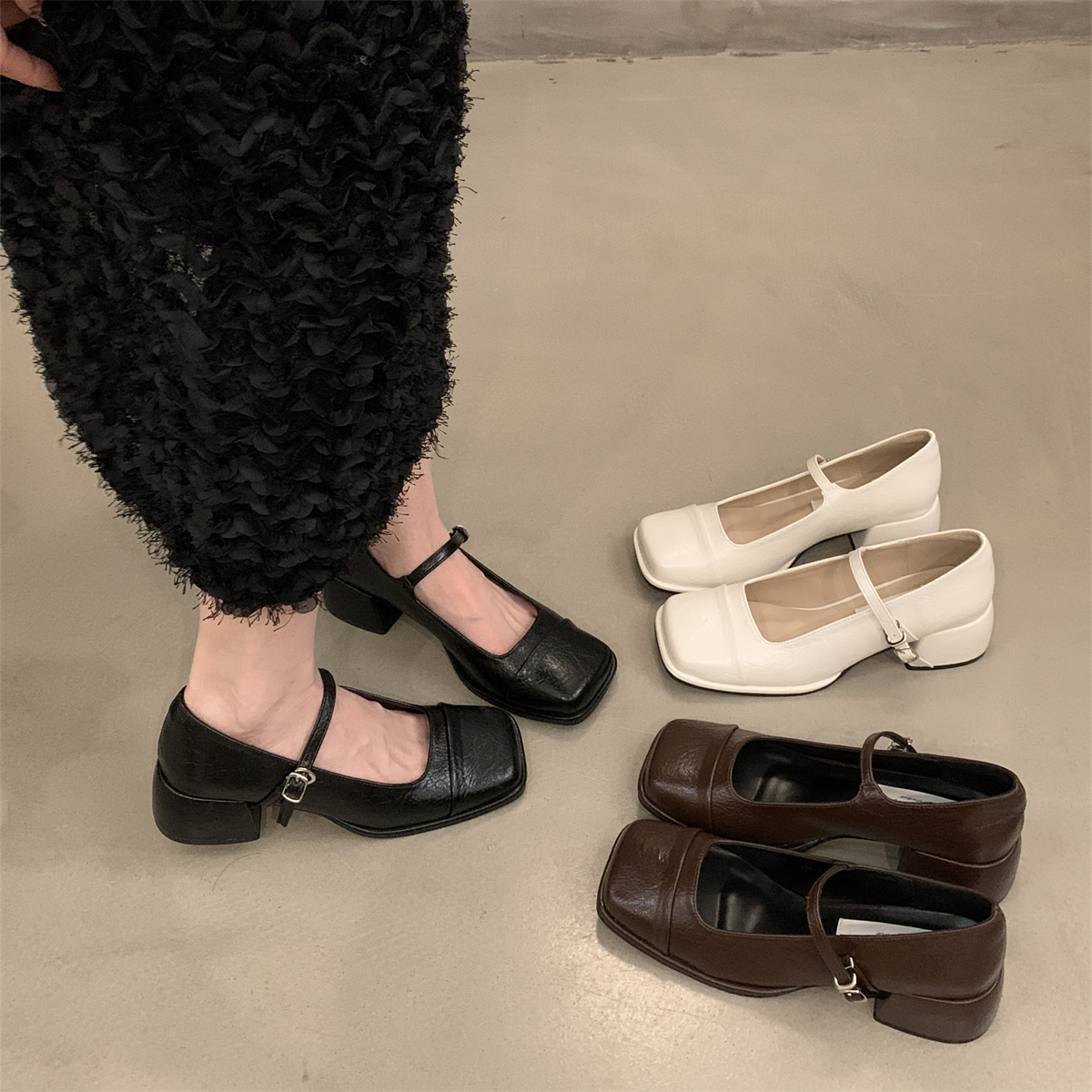 รองเท้าคัทชูผู้หญิงส้นเตี้ย ใส่สบาย มีขนาด35-43