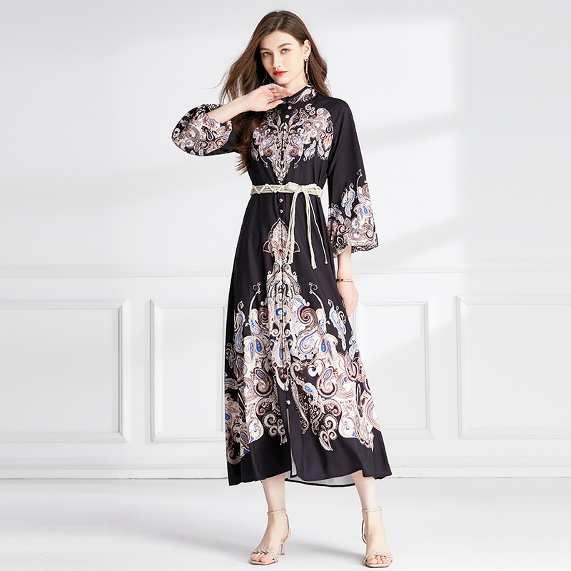 ชุดเดรสยาวสวยๆ ชุดเดรสยาวใส่สบาย ใส่ทำงาน มีขนาดS M L XL 2XL