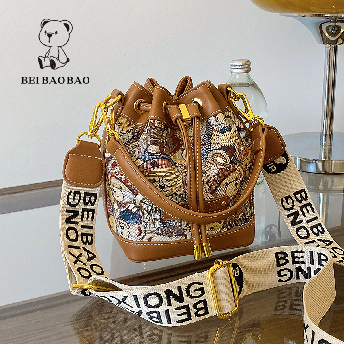 กระเป๋าผู้หญิงสวยๆ กระเป๋าสะพายข้างผู้หญิง กระเป๋าแบรนด์ BEAR BAG กระเป๋าหมีสุดคิ้ว!