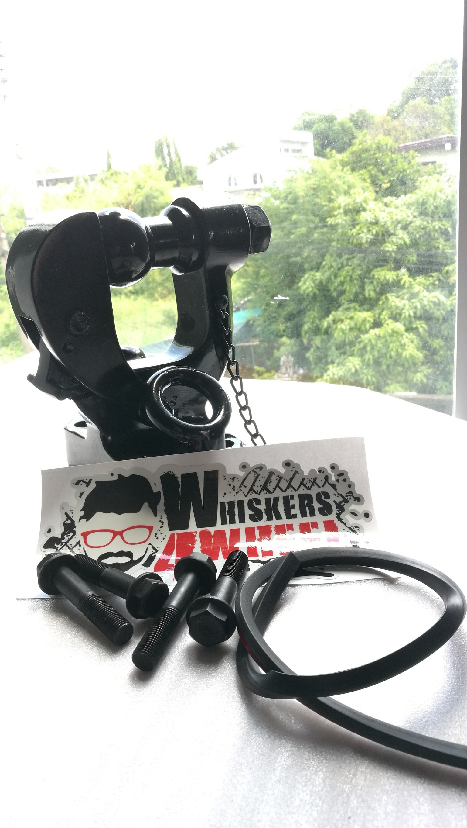 หัวลากปากนกแก้ว 8 ตัน VX80 ตัวใหญ่ ตัวใหญ่สำหรับ VX80 สีดำ พร้อมหูเซฟตี้ 2 ด้าน