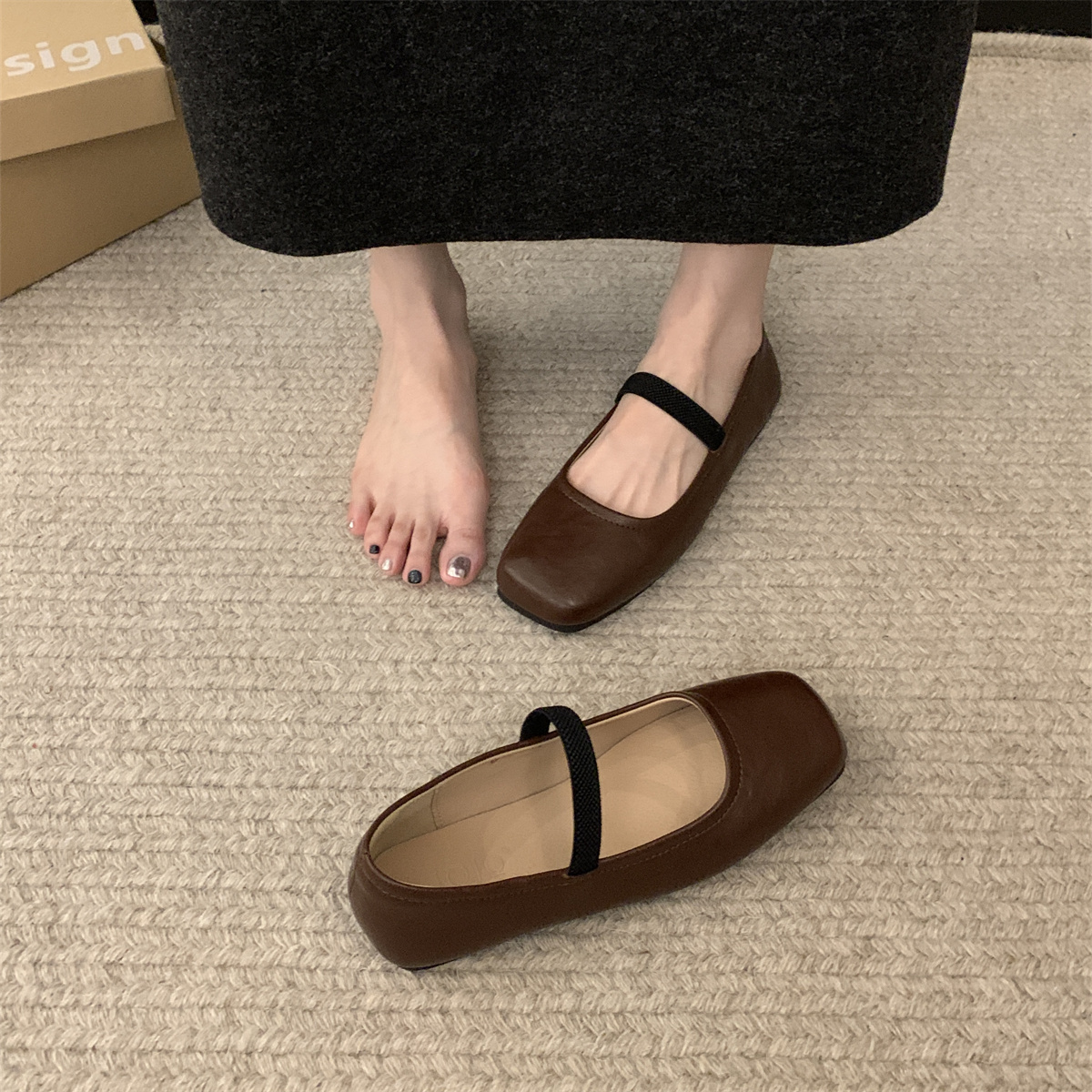 รองเท้าคัทชูผู้หญิงส้นเตี้ย ใส่สบาย มีขนาด35-43