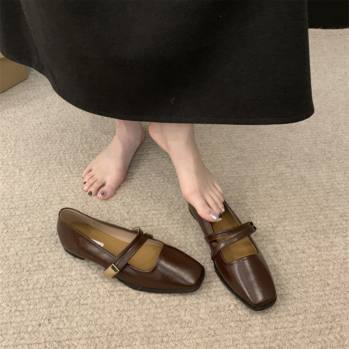 รองเท้าคัทชูผู้หญิงส้นเตี้ย ใส่สบาย มีขนาด35-43