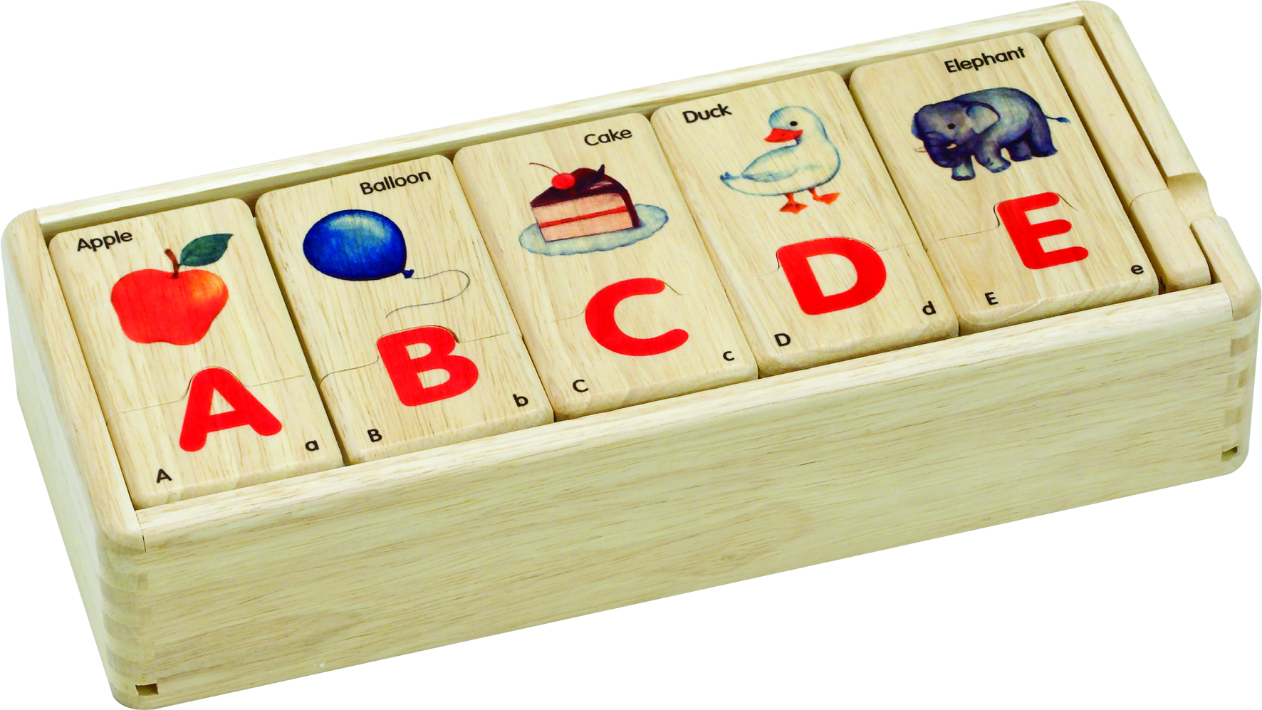ของเล่นจิ๊กซอว์ไม้ เกมส์จับคู่คำศัพท์ ตัวอักษร A-Z ให้สัมพันธ์กัน