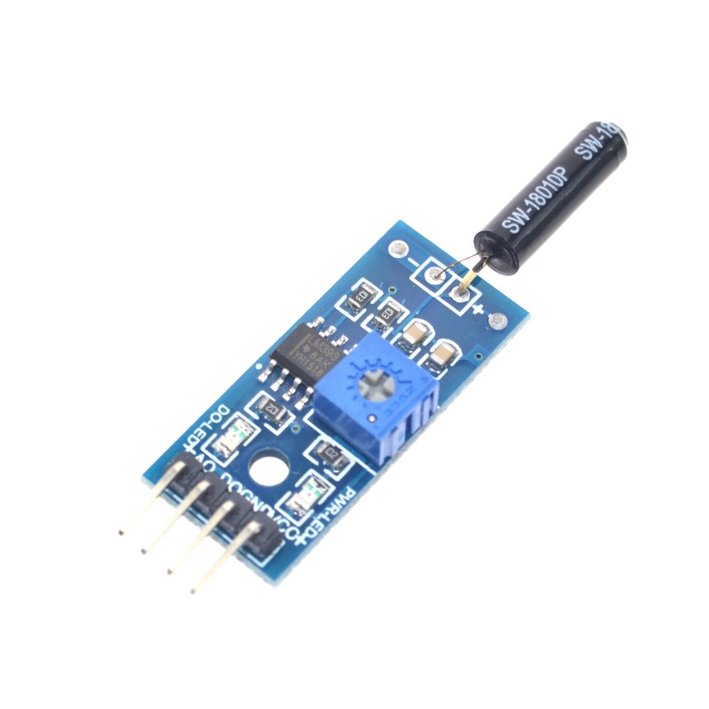 เซนเซอร์วัดความสั่นสะเทือน Vibration Sensor Module Normally Opened Type SW18010P Vibration switch alarm sensor module