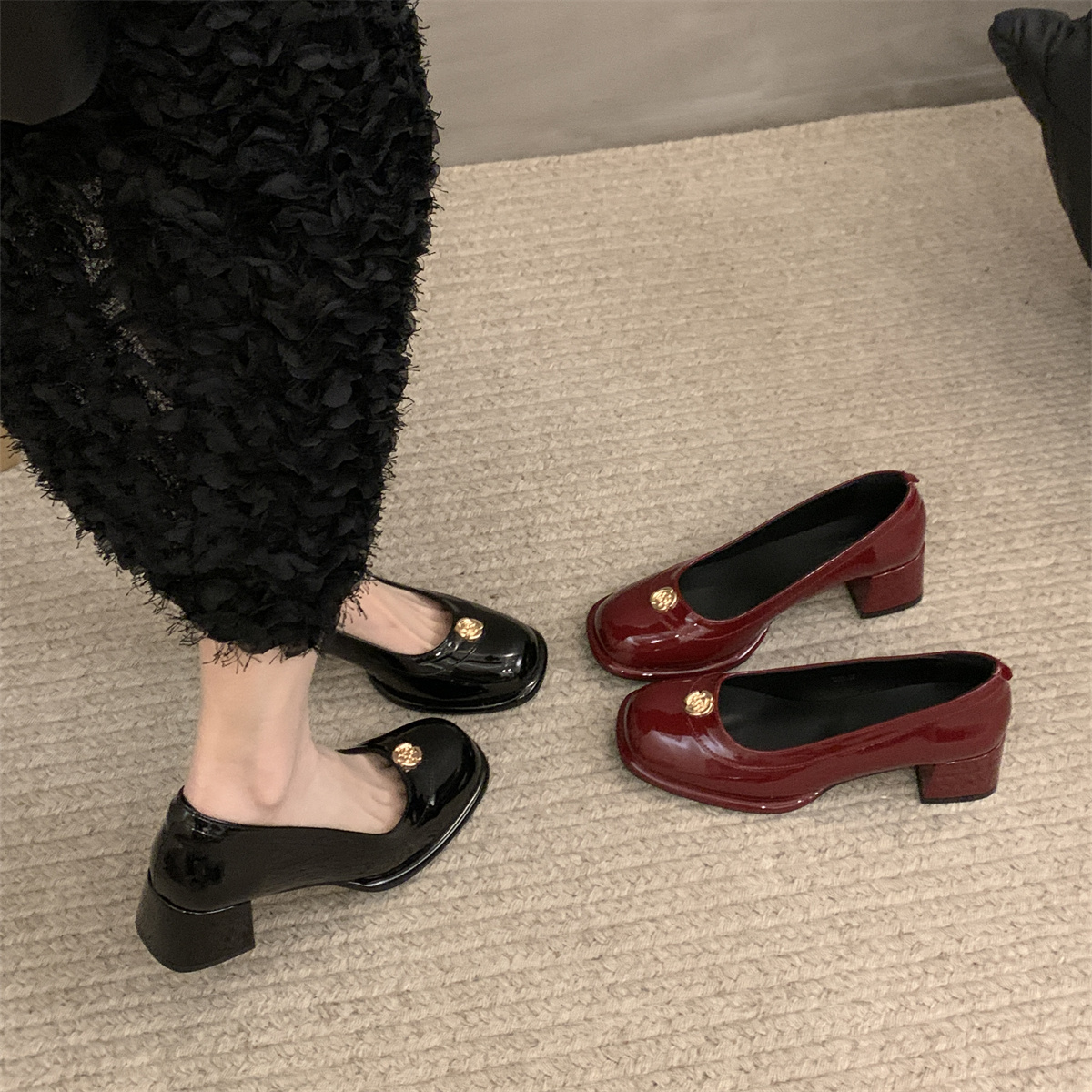 รองเท้าคัทชูผู้หญิงส้นเตี้ย ใส่สบาย มีขนาด35-43