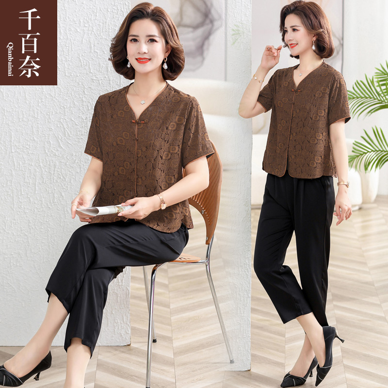 เสื้อผ้าผู้สูงอายุหญิง แฟชั่น เสื้อผ้าผู้หญิงวัย 60 มีขนาด XL-4XL