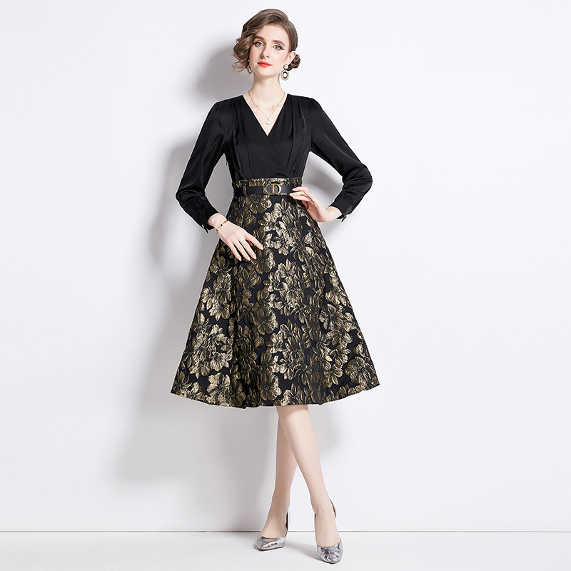 ชุดเดรสยาวสวยๆ ชุดเดรสยาวใส่สบาย ใส่ทำงาน มีขนาดS M L XL 2XL