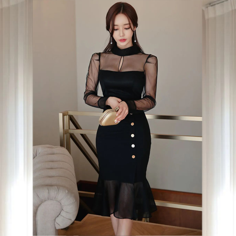 ชุดเดรสยาวสวยๆ สไตล์เกาหลี มีขนาด S M L XL สนใจทักแชท