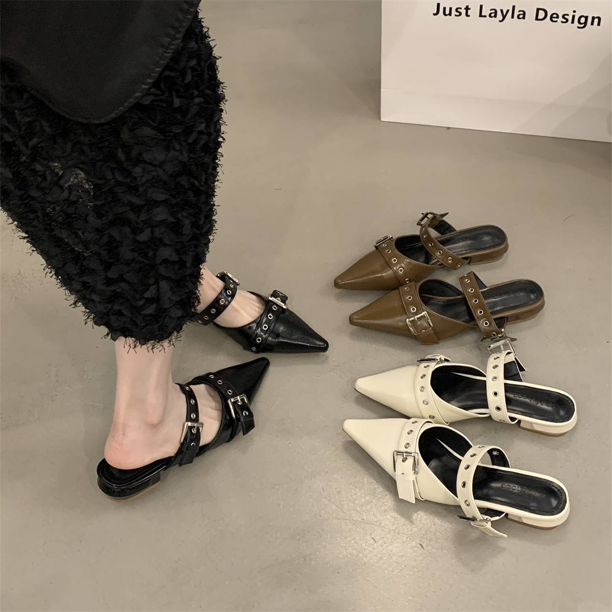 รองเท้าคัทชูผู้หญิงส้นเตี้ย ใส่สบาย มีขนาด35-43