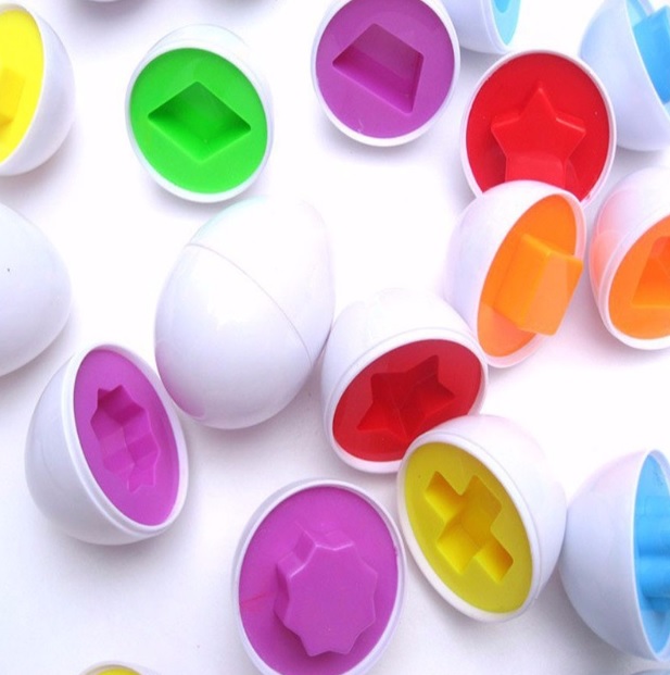 ไข่สอนสี ของเล่นสอนเราขาคณิต ของเล่นคณิตศาสตร์ ชองเล่นฝึกทักษะ