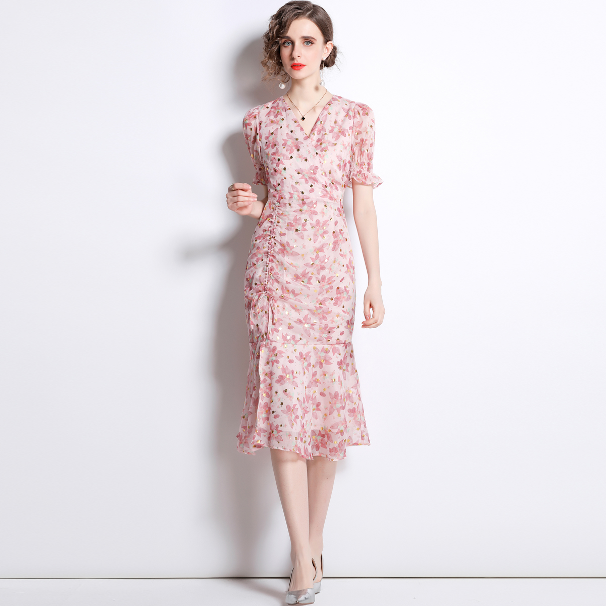 ชุดเดรสยาวสวยๆ ชุดเดรสยาวใส่สบาย ใส่ทำงาน มีขนาดS M L XL 2XL