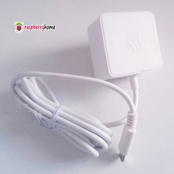 Official Raspberry Pi 4 Adapter 15W (5V/3A) PSU USB C US Plug-White ของแท้ 100%