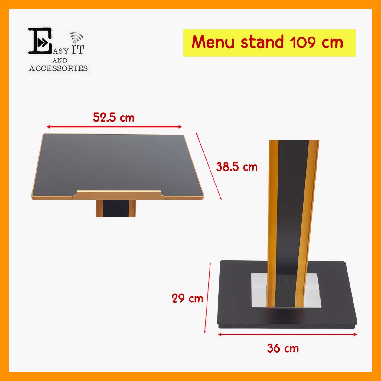สแตนเมนูอาหารสำหรับวางหน้าร้าน รุ่น Podium stand สูง 109 cm