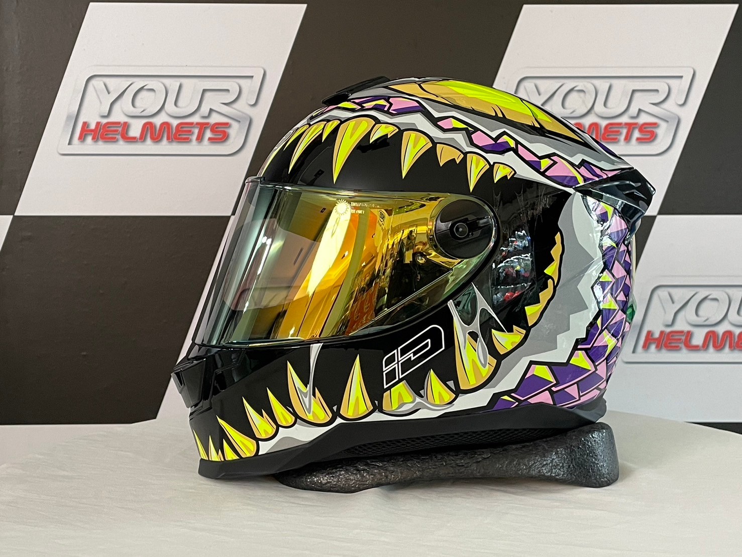 หมวกกันน็อค ID HELMETS รุ่น SPARTAN BT GLITTER BLACK