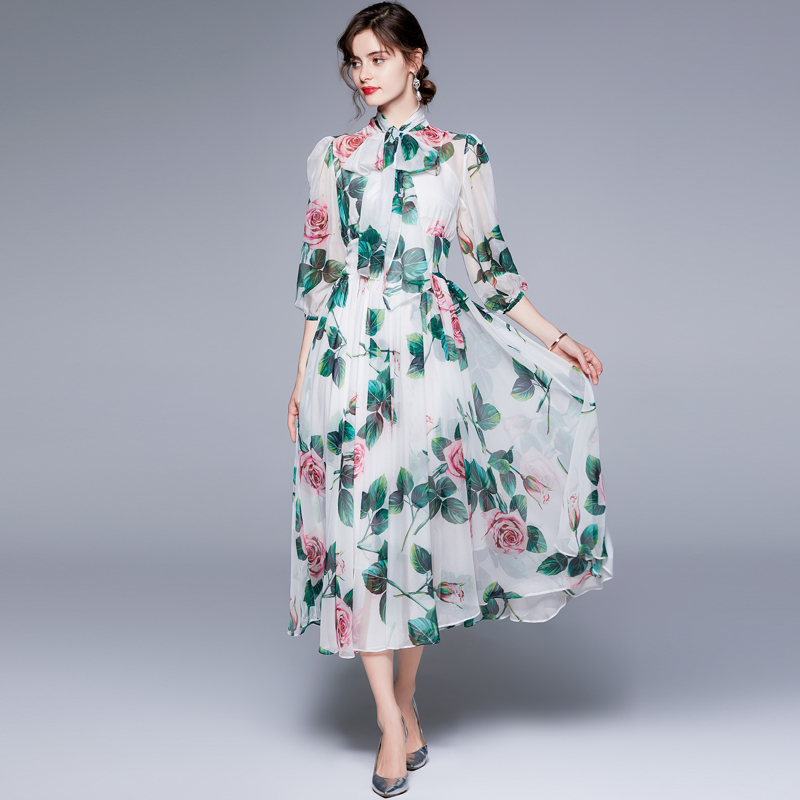 ชุดเดรสยาวสวยๆ ชุดเดรสยาวใส่สบาย ใส่ทำงาน มีขนาดS M L XL 2XL
