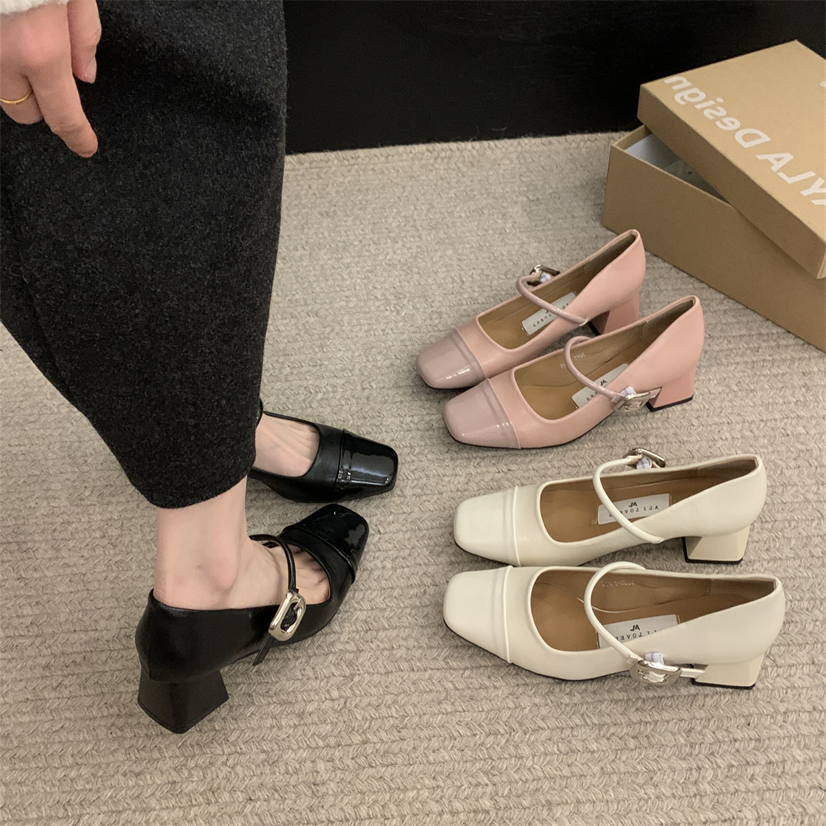 รองเท้าคัทชูผู้หญิงส้นเตี้ย ใส่สบาย มีขนาด35-43