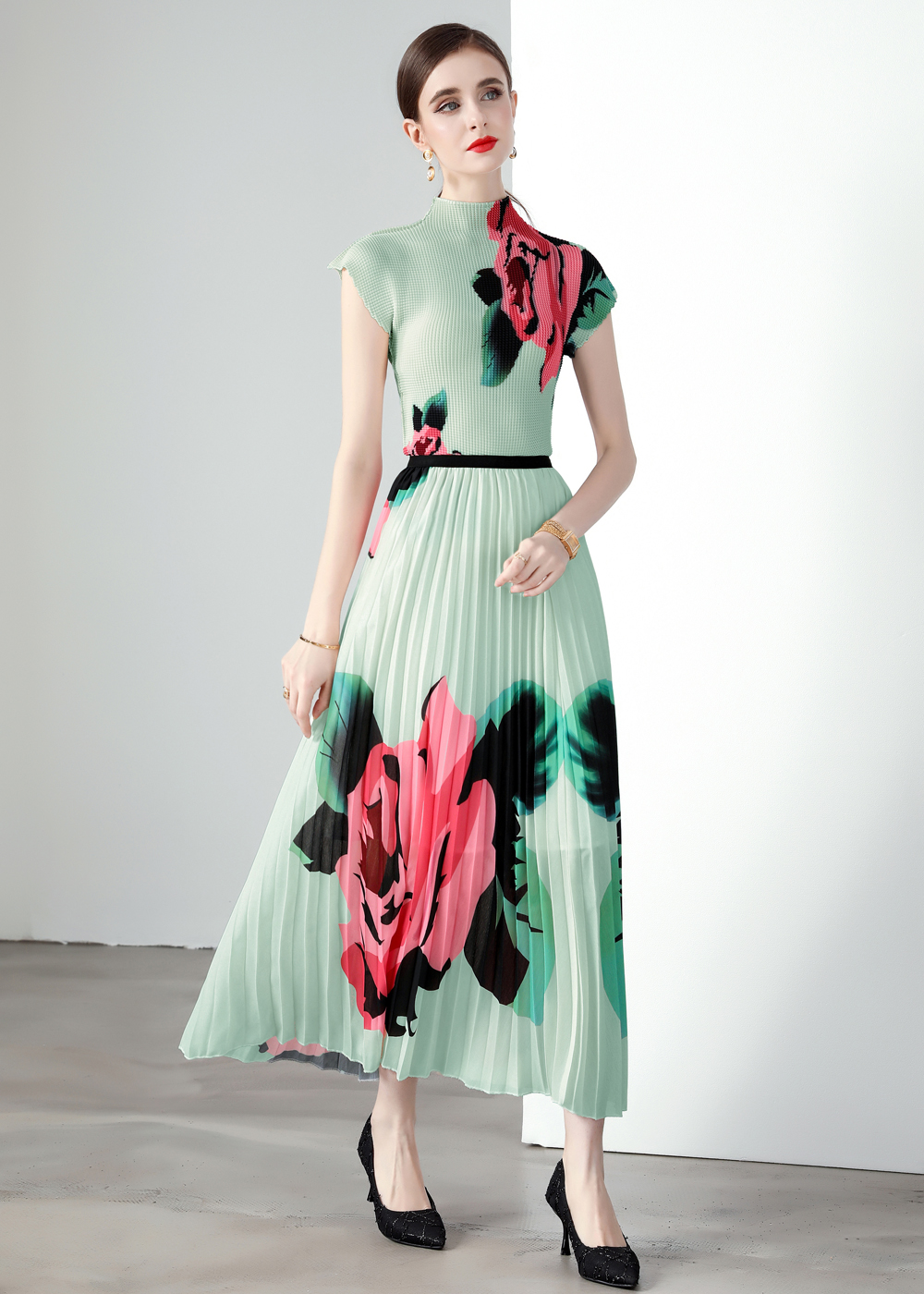 ชุดเดรสยาวสวยๆ ชุดเดรสยาวใส่สบาย ใส่ทำงาน มีขนาดS M L XL 2XL