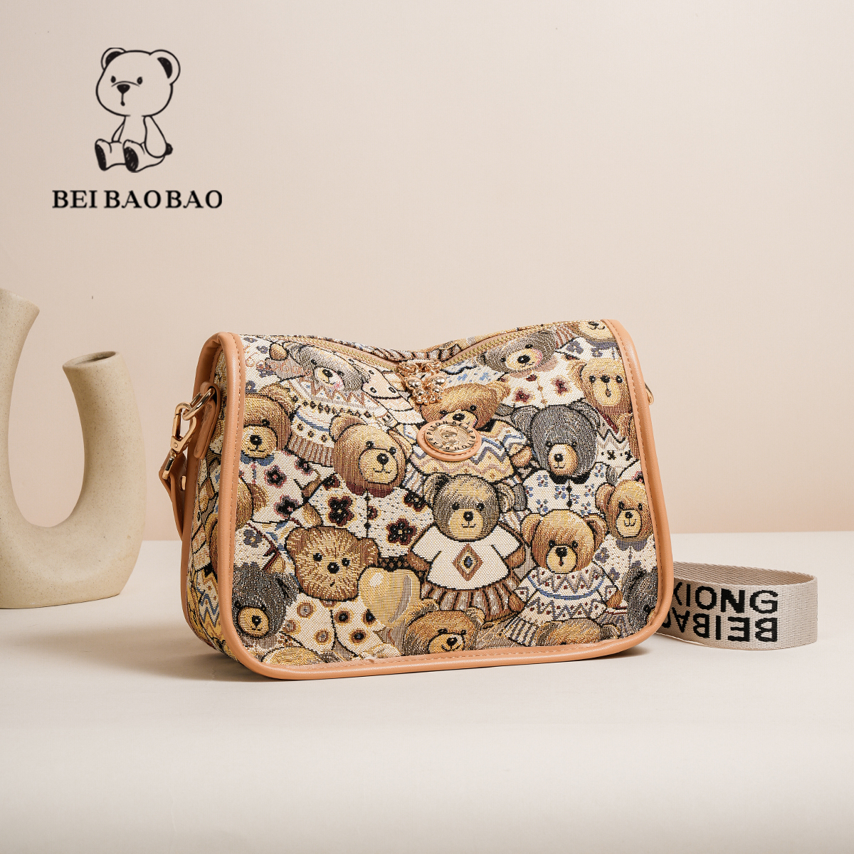กระเป๋าผู้หญิงสวยๆ กระเป๋าสะพายข้างผู้หญิง กระเป๋าแบรนด์ BEAR BAG กระเป๋าหมีสุดคิ้ว!