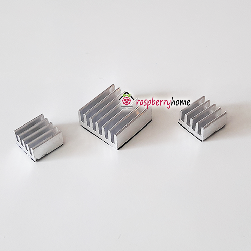ซิงค์ระบายความร้อนอลูมิเนียม Aluminum Heat Sink Set Kit For Cooling Raspberry Pi 2 & 3 จำนวน 3 ชิ้น