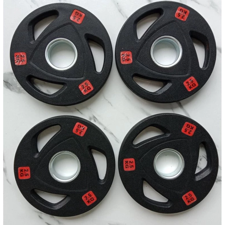 แผ่นน้ำหนักหุ้มยาง ราคากิโลกรัมละ 90 บาท