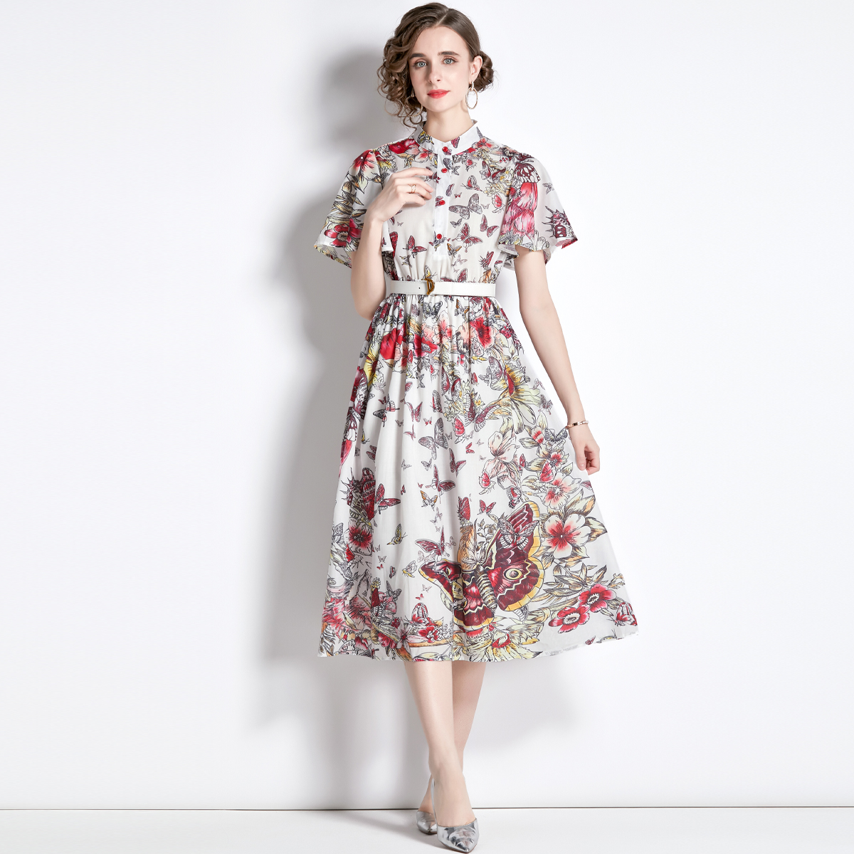ชุดเดรสยาวสวยๆ ชุดเดรสยาวใส่สบาย ใส่ทำงาน มีขนาดS M L XL 2XL