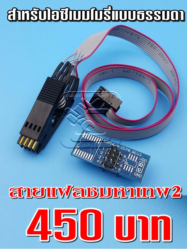 สายแฟลชมหาเทพ2 SPI BIOS FLASH DIP8