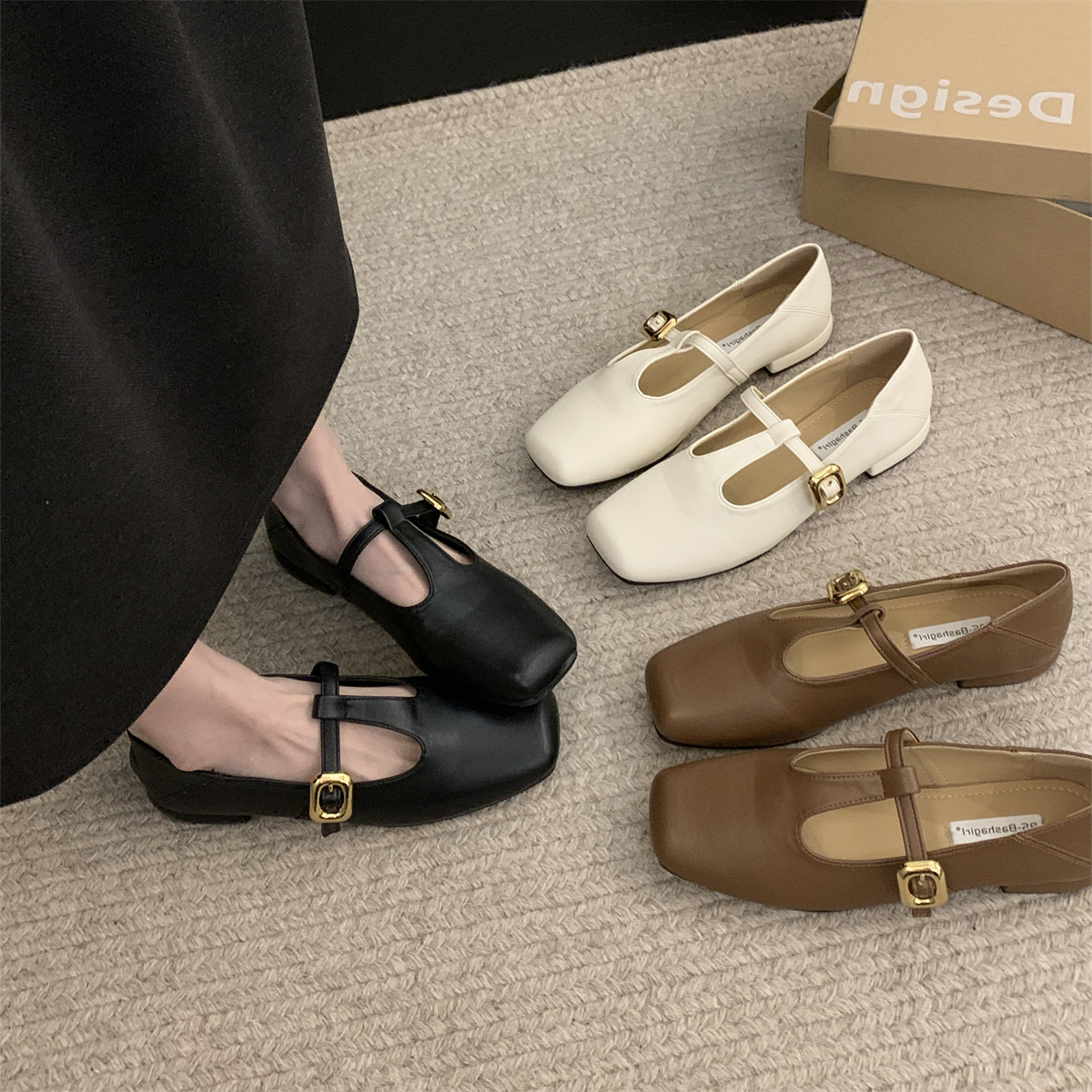 รองเท้าคัทชูผู้หญิงส้นเตี้ย ใส่สบาย มีขนาด35-43