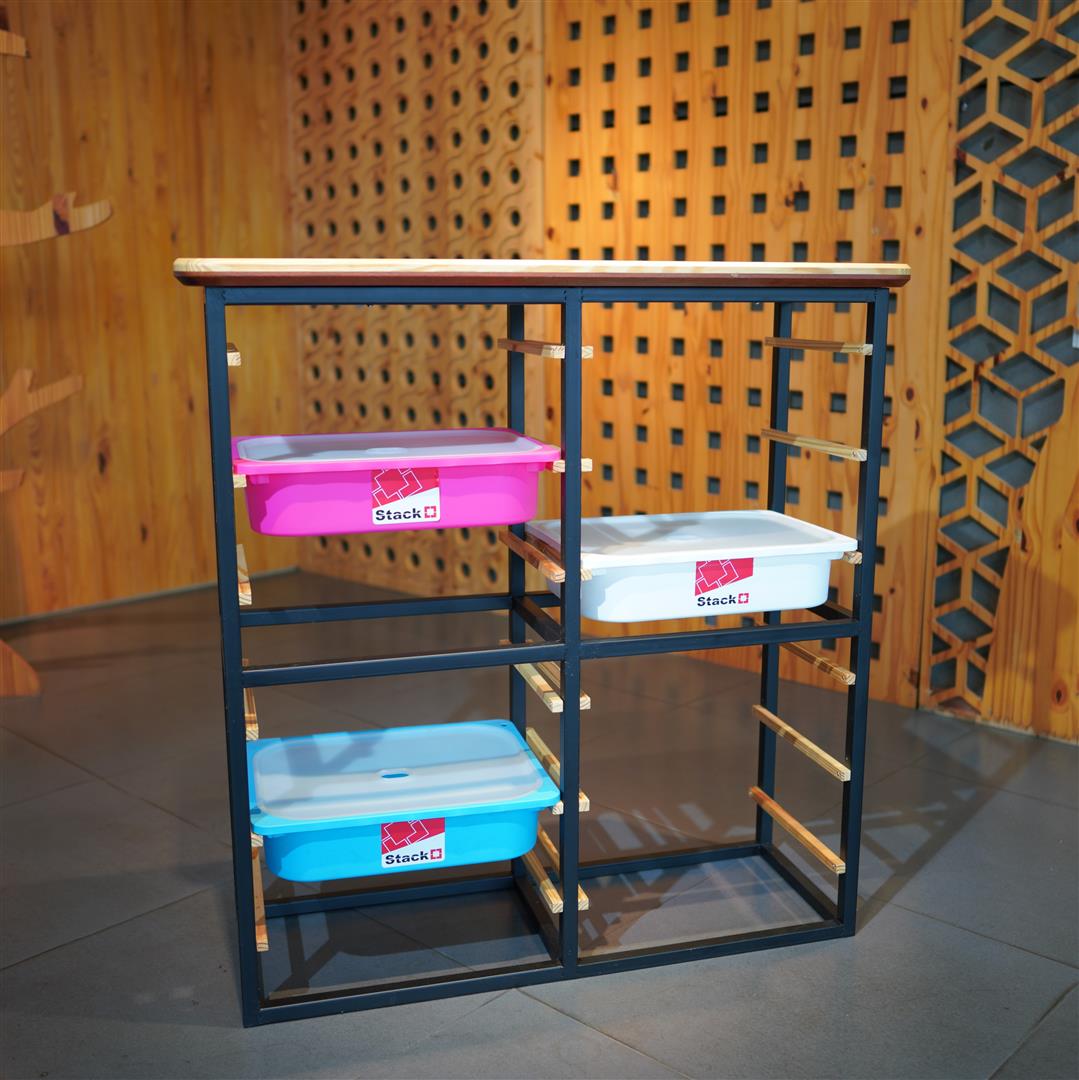 ชั้นเหล็กใส่ถาด Stack (411)