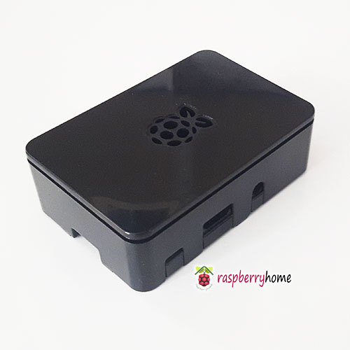 Raspberry Pi 3 Case Cover Shell Enclosure Box สีดำ มีช่องสำหรับสาย GPIO สายกล้อง มีปุ่มกันลื่น