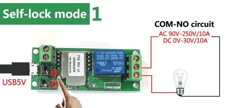 สมาร์ทสวิทช์ไร้สาย SONOFF USB 5V 1 Channel Jog Inching Self-locking WIFI Wireless Smart Home Switch APP Remote Control Module for IOS/Android (สั่งบูทเราเตอร์ได้)