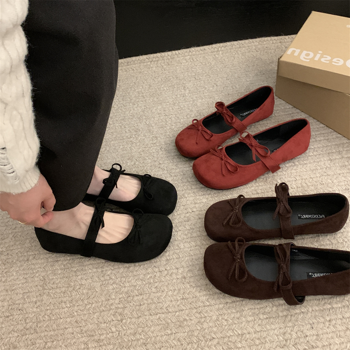 รองเท้าคัทชูผู้หญิงส้นเตี้ย ใส่สบาย มีขนาด35-43