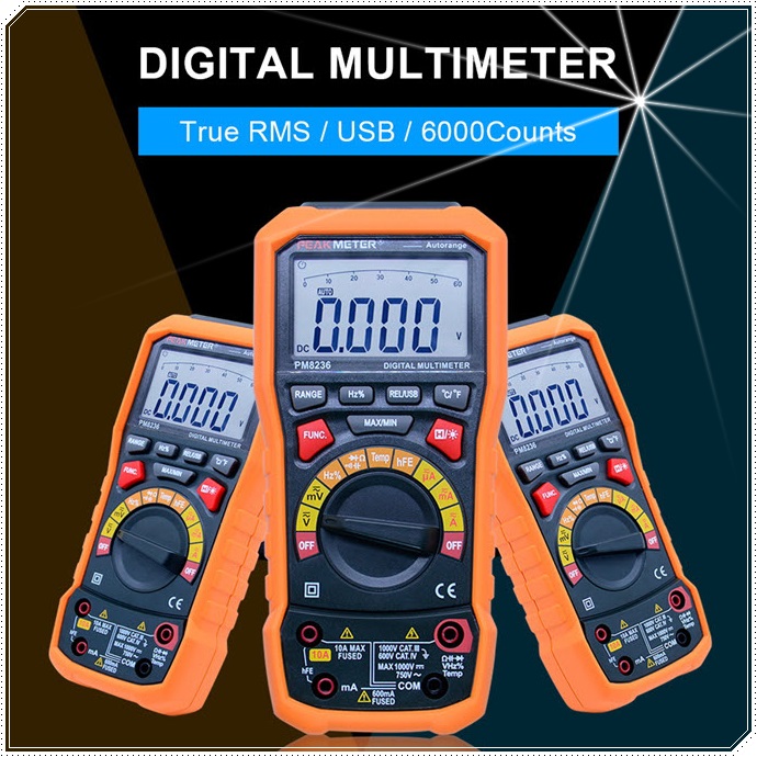 PEAKMETER PM8236 Semi-Auto Range Digital Multimeter