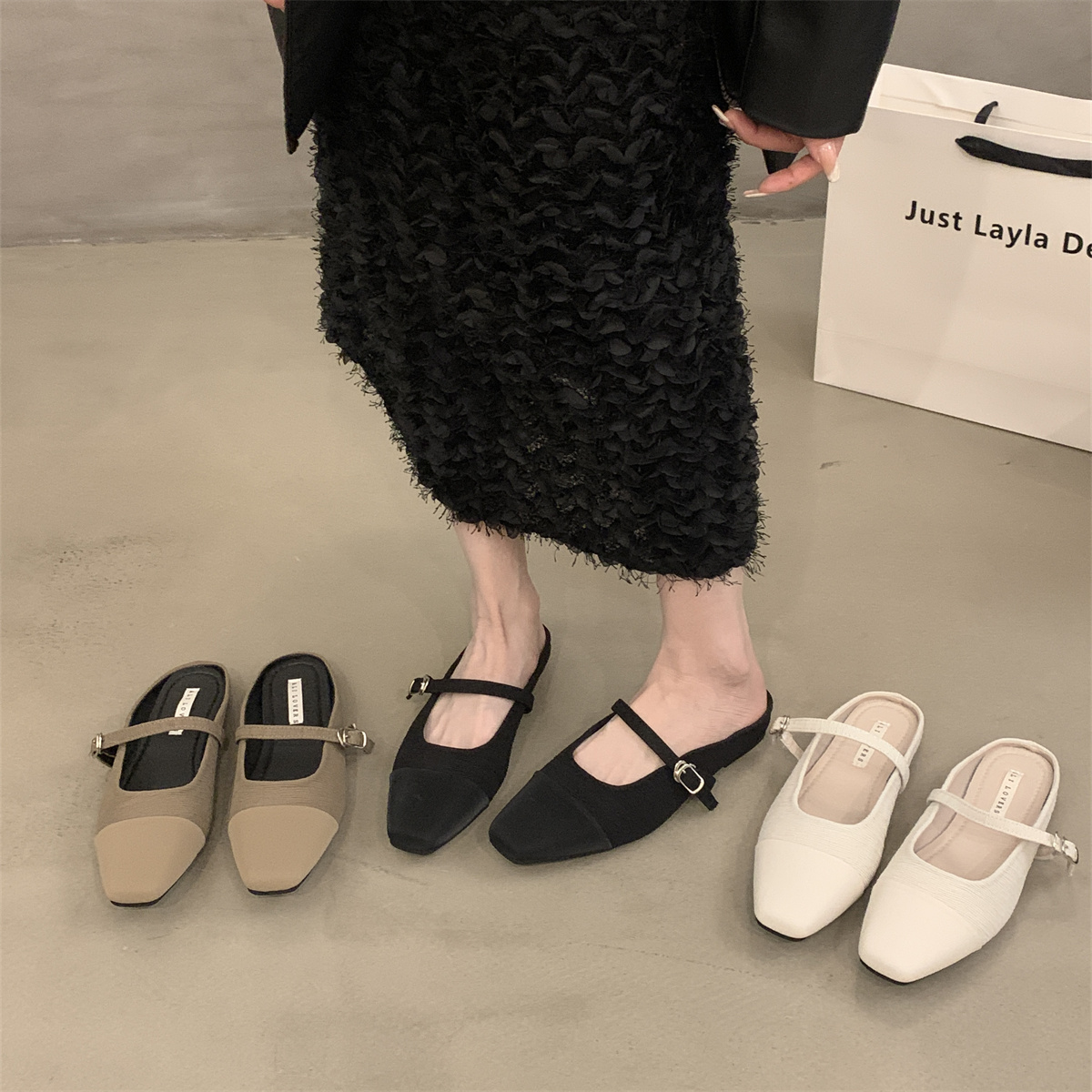รองเท้าคัทชูผู้หญิงส้นเตี้ย ใส่สบาย มีขนาด35-43