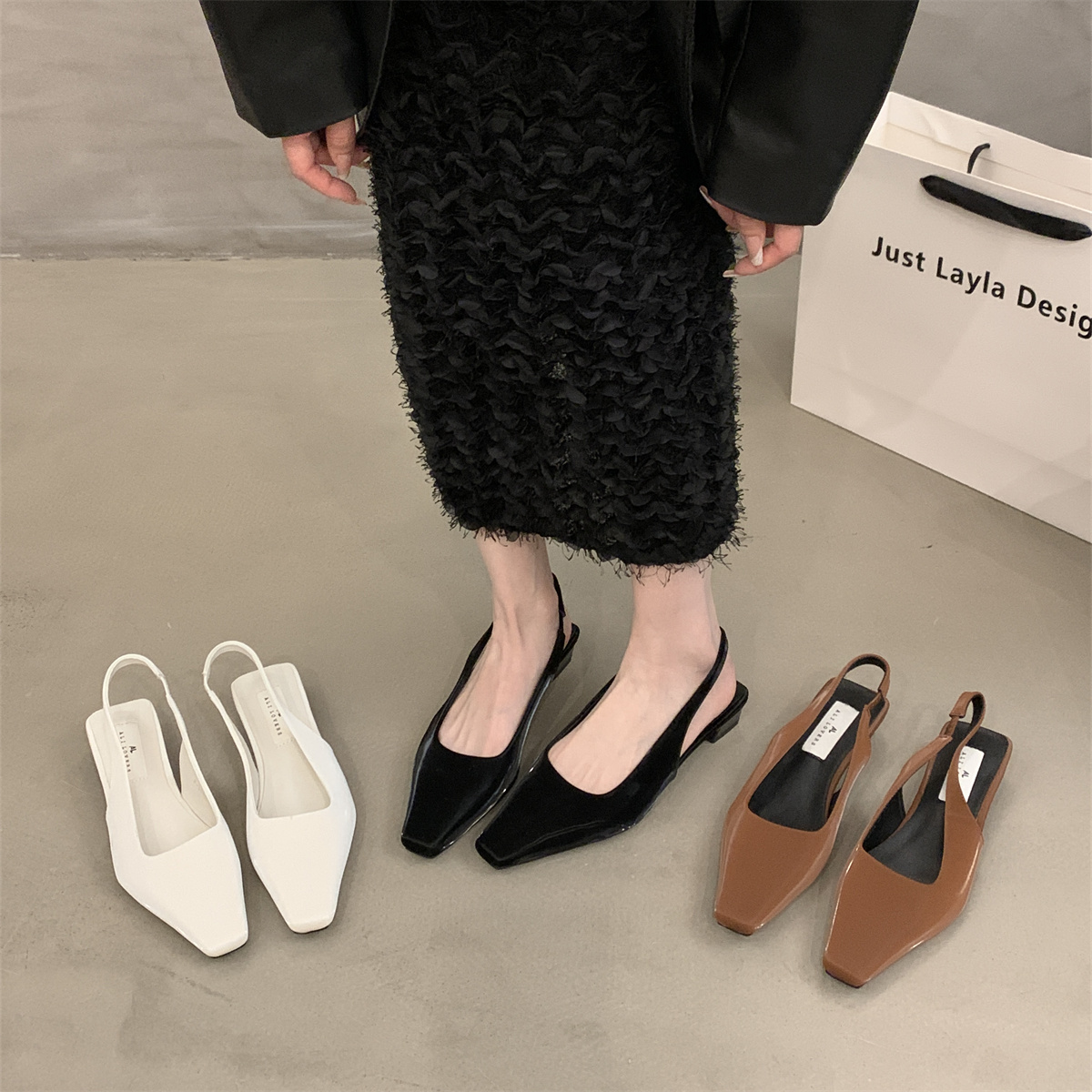 รองเท้าคัทชูผู้หญิงส้นเตี้ย ใส่สบาย มีขนาด35-43