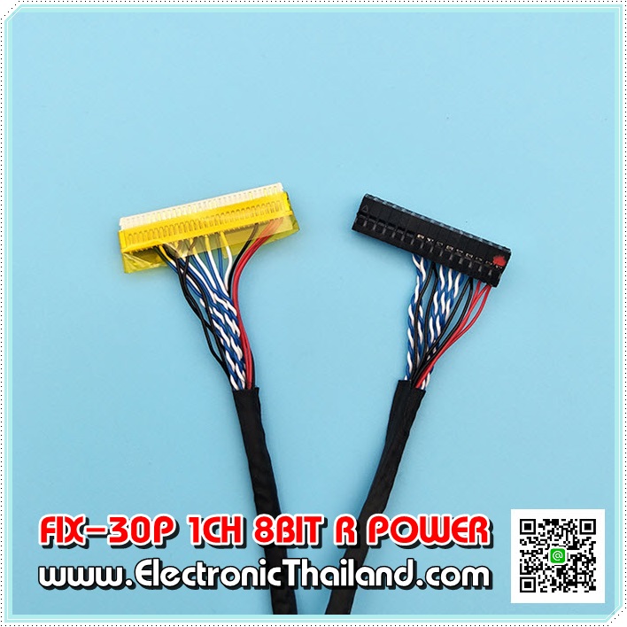 FIX-30PIN L/R 1CH 8BIT LVDS Cable None Hook For Monitor/NoteBook 400mm.