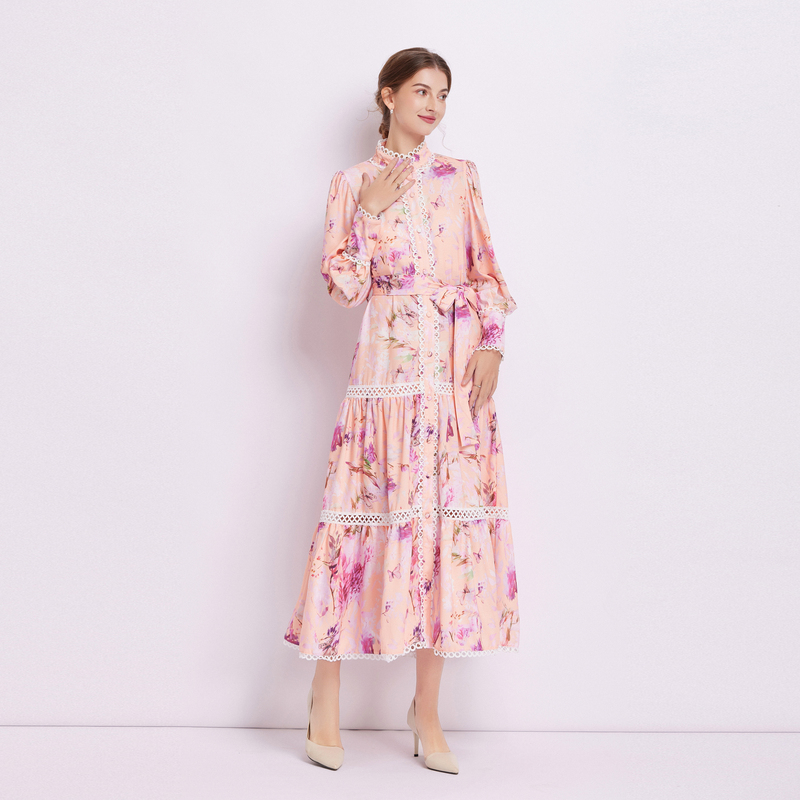 ชุดเดรสยาวสวยๆ ชุดเดรสยาวใส่สบาย ใส่ทำงาน มีขนาดS M L XL 2XL